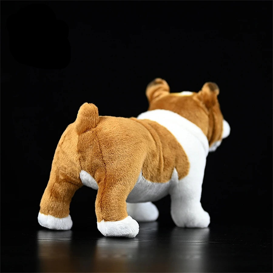 Lovable English Bulldog Plush Toy for Bully Lovers - Red and White British Bulldog - Realistic Memorial Keepsake