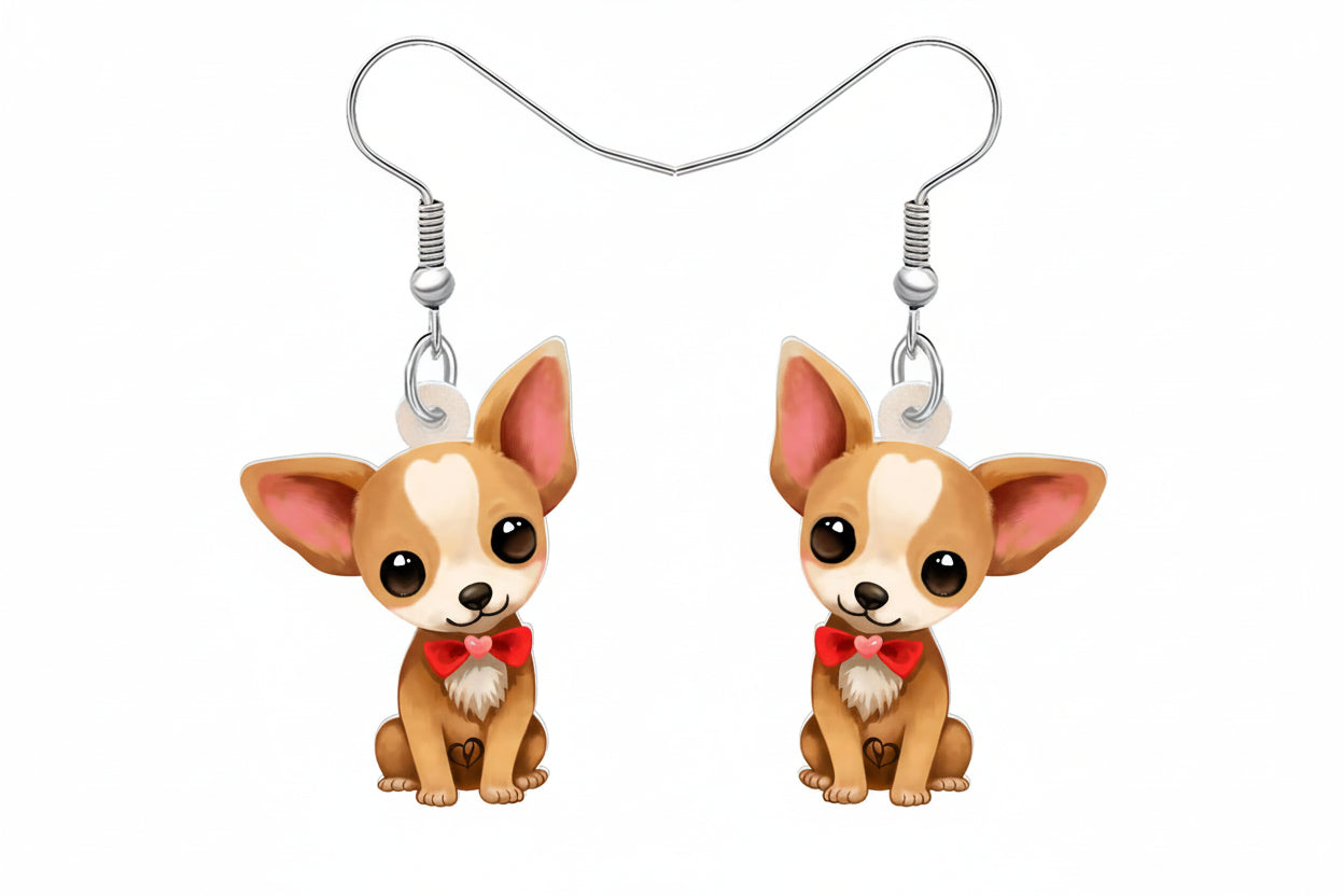 Lovely Chihuahua Earrings Jewelry – Small Dog Big Personality