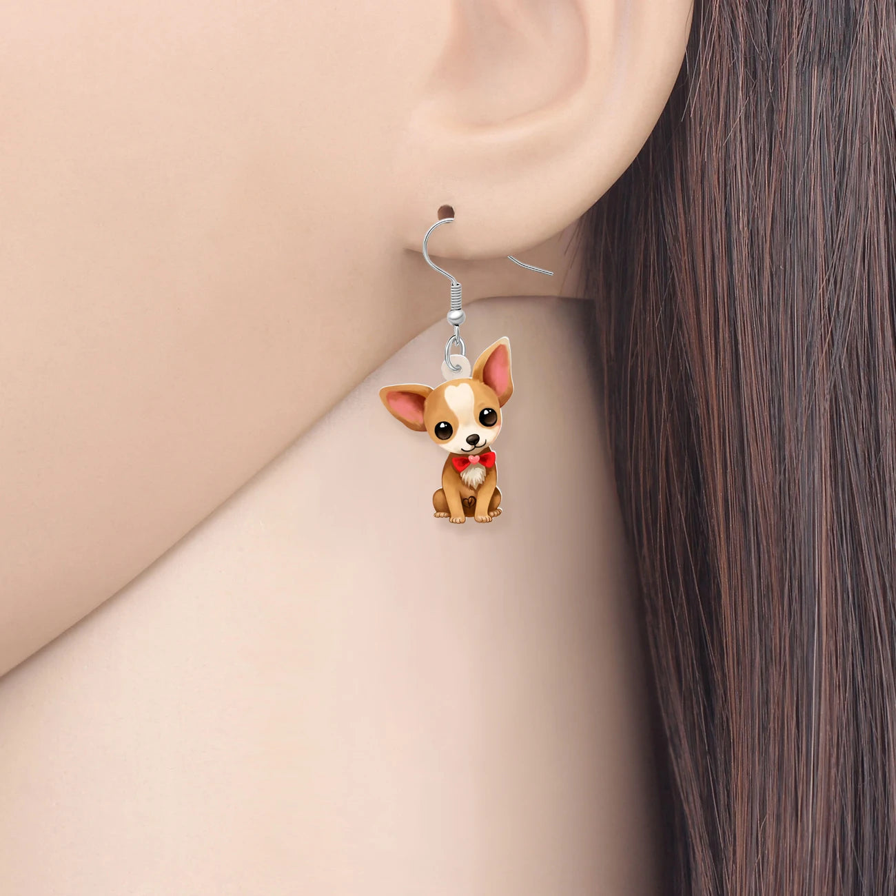 Lovely Chihuahua Earrings Jewelry – Small Dog Big Personality
