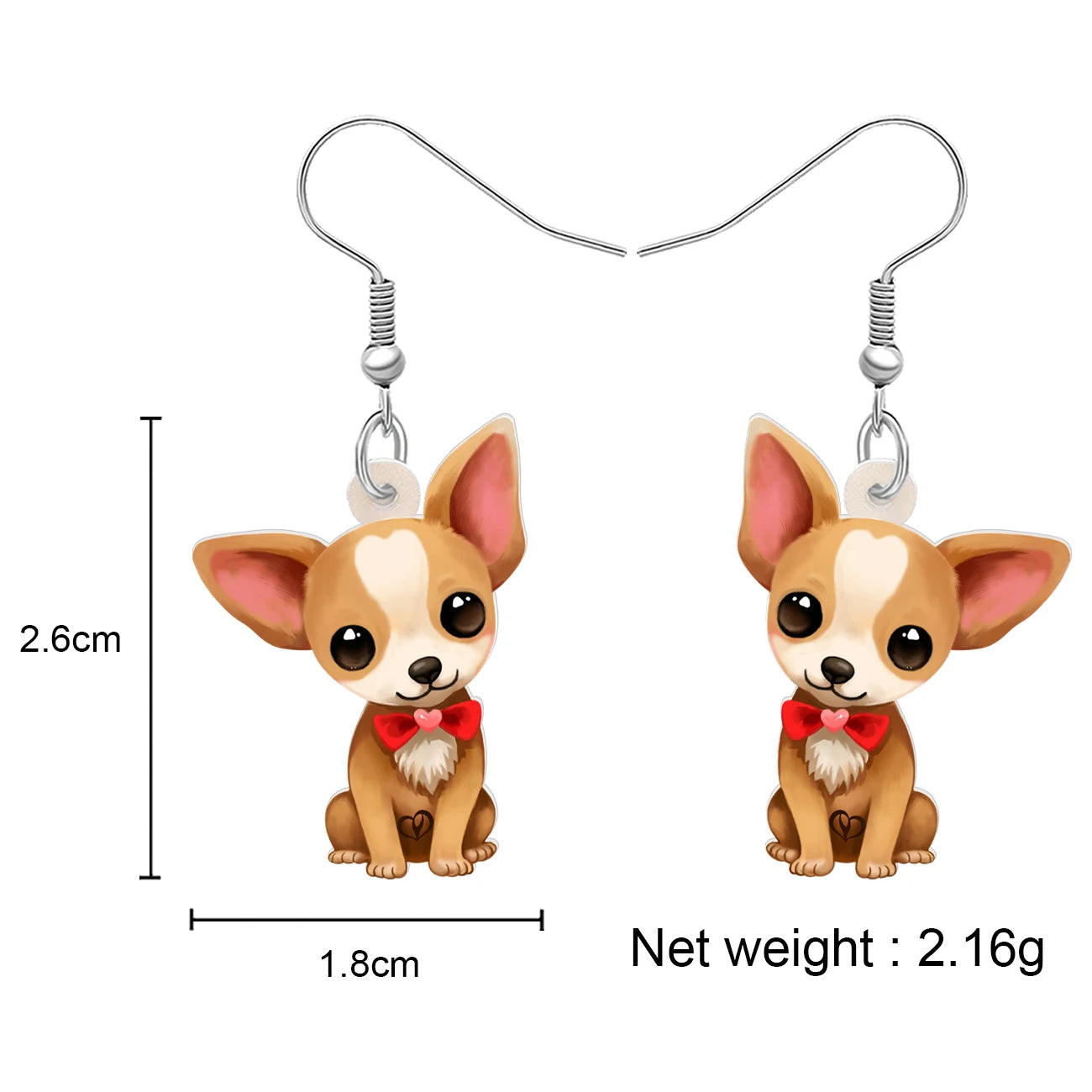 Lovely Chihuahua Earrings Jewelry – Small Dog Big Personality