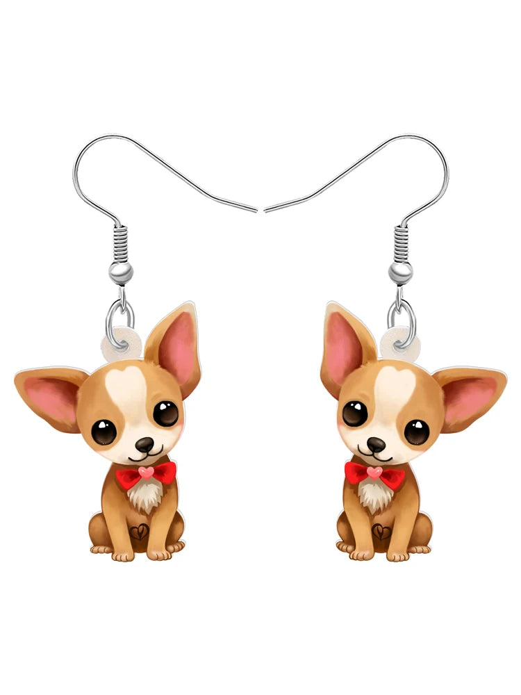 Lovely Chihuahua Earrings Jewelry – Small Dog Big Personality
