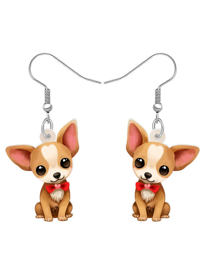 Lovely Chihuahua Earrings Jewelry – Small Dog Big Personality