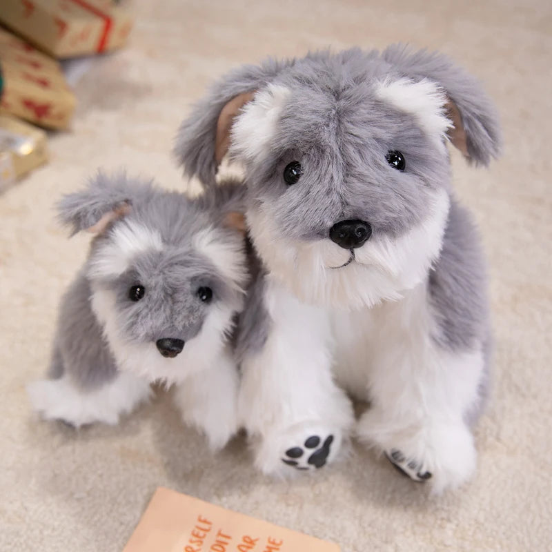 Lovely Salt & Pepper Schnauzer Stuffed Animal