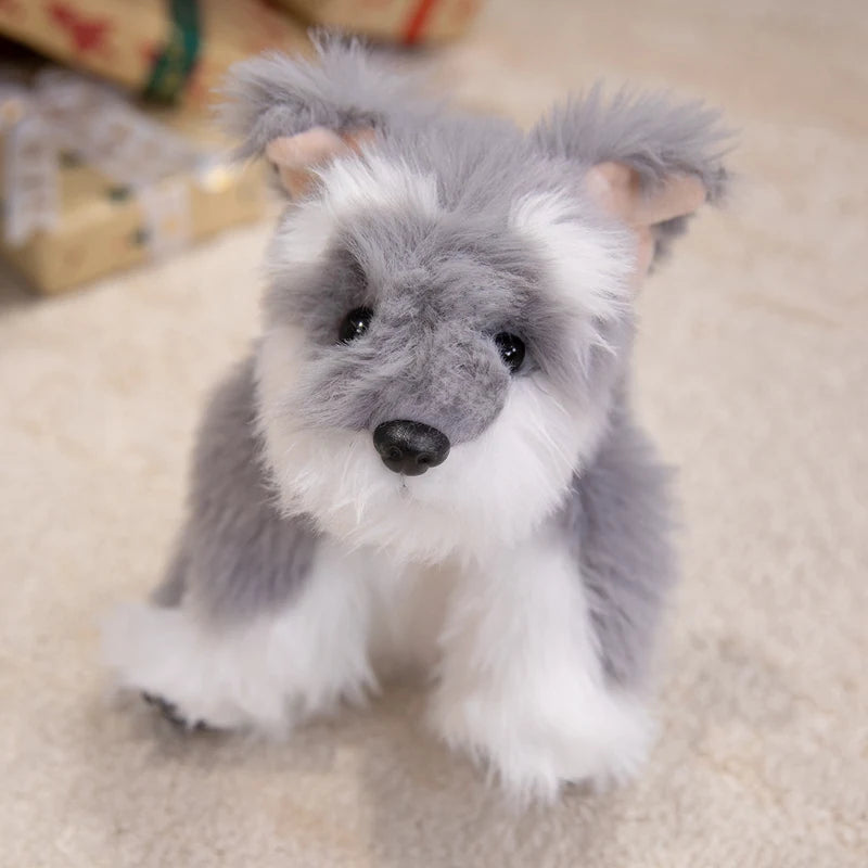Lovely Salt & Pepper Schnauzer Stuffed Animal