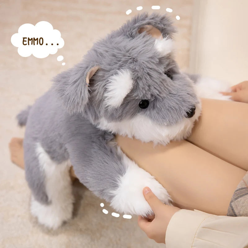 Lovely Salt & Pepper Schnauzer Stuffed Animal