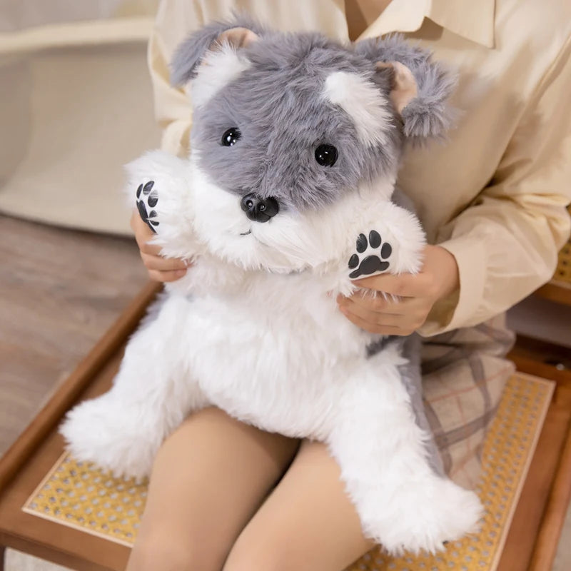 Lovely Salt & Pepper Schnauzer Stuffed Animal