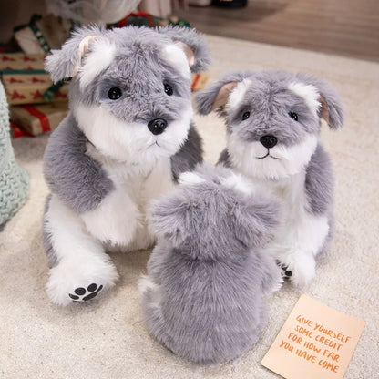 Lovely Salt & Pepper Schnauzer Stuffed Animal