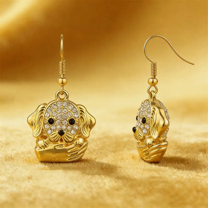 Minimalist Golden Retriever Earrings – Modern Dog Lover Jewelry