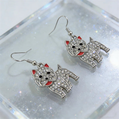Modern Westie Terrier Earrings – Chic Puppy Lover Jewelry