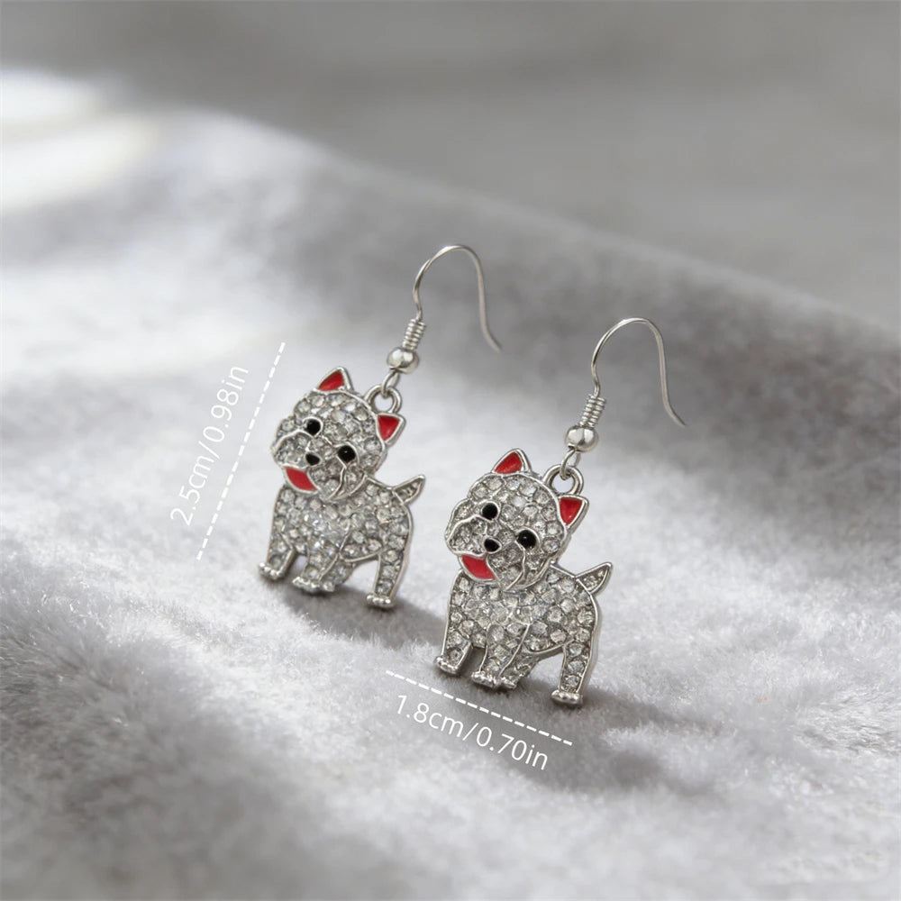 Modern Westie Terrier Earrings – Chic Puppy Lover Jewelry