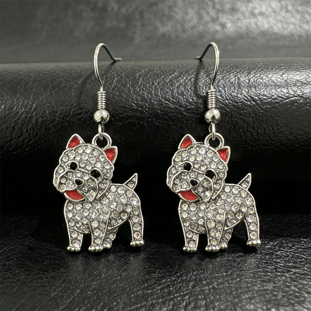 Modern Westie Terrier Earrings – Chic Puppy Lover Jewelry