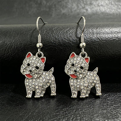 Modern Westie Terrier Earrings – Chic Puppy Lover Jewelry