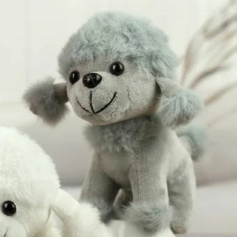 Precious Gray Poodle Plush Toy – Adorable Curly Dog Keepsake