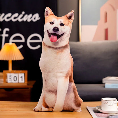 Red & White Shiba Inu Plush Toy – Crimson Fox Puppy Cuddle Companion