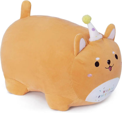 Red & White Soft Ruby Patch Corgi Puppy Plush – Cozy Cuddle Companion