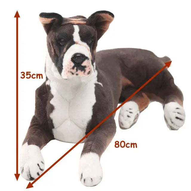 Seal Brindle Boxer Plush Toy – Cute Puppy Gift for Kids & Adults