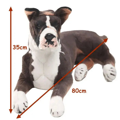 Seal Brindle Boxer Plush Toy – Cute Puppy Gift for Kids & Adults