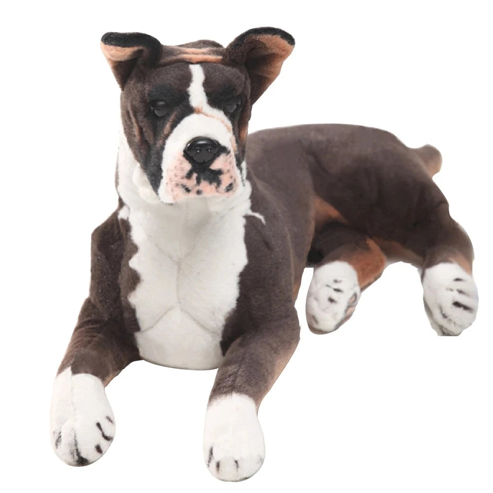 Seal Brindle Boxer Plush Toy – Cute Puppy Gift for Kids & Adults