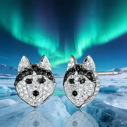 Siberian Husky Silver Earrings – Unique Dog Jewelry Gift for Girls