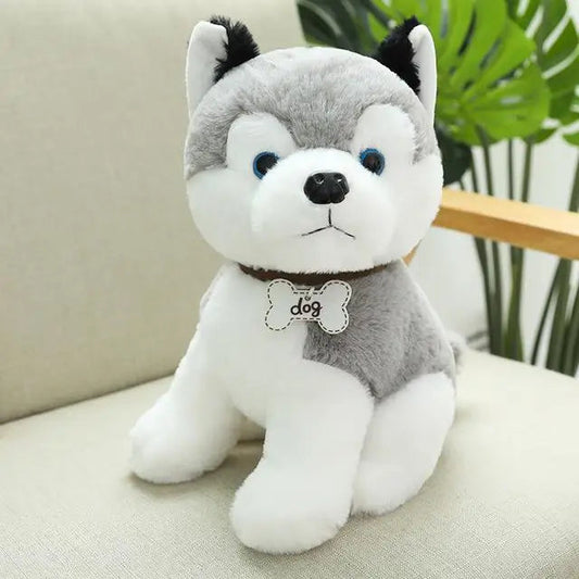 Silky Snout Gray & White Husky Plush Toy – Ultra Soft Dog Gift