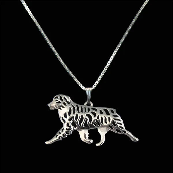 Silver Australian Shepherd Necklace – Cute Dog Jewelry Gift for Women