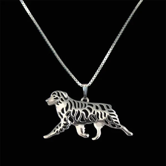 Silver Australian Shepherd Necklace – Cute Dog Jewelry Gift for Women