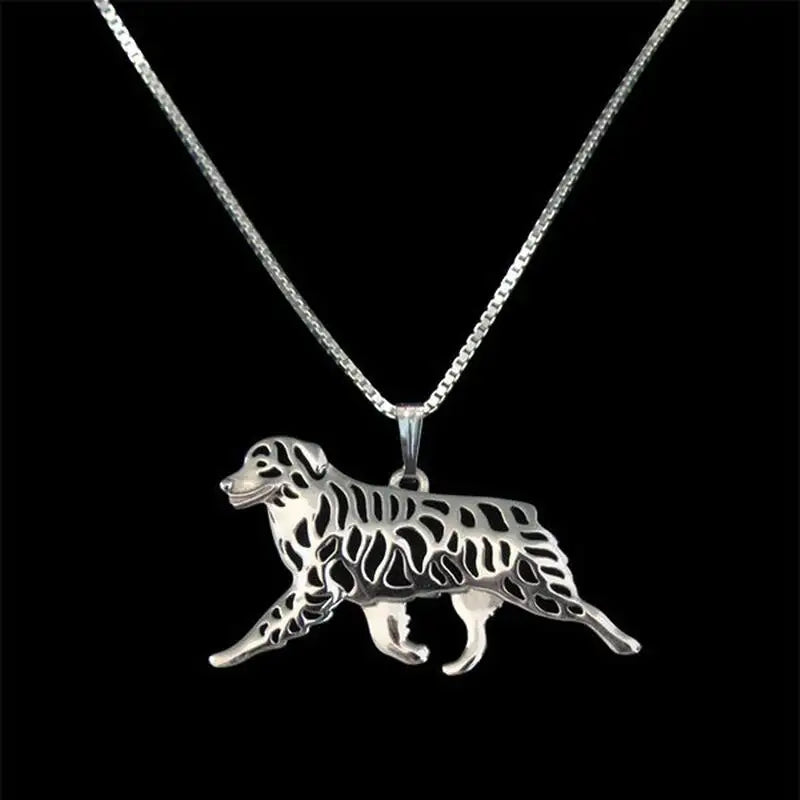 Silver Australian Shepherd Necklace – Cute Dog Jewelry Gift for Women