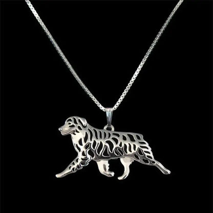 Silver Australian Shepherd Necklace – Cute Dog Jewelry Gift for Women