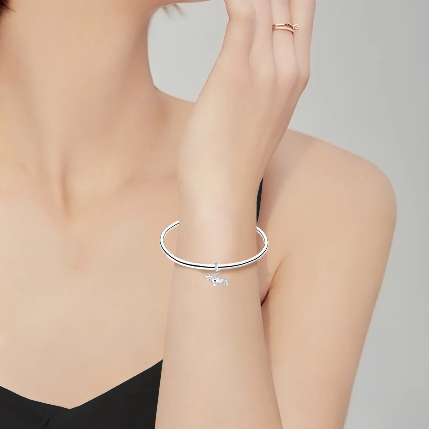 Silver Dachshund Charm – Gentle Spirit Puppy Jewelry for Women