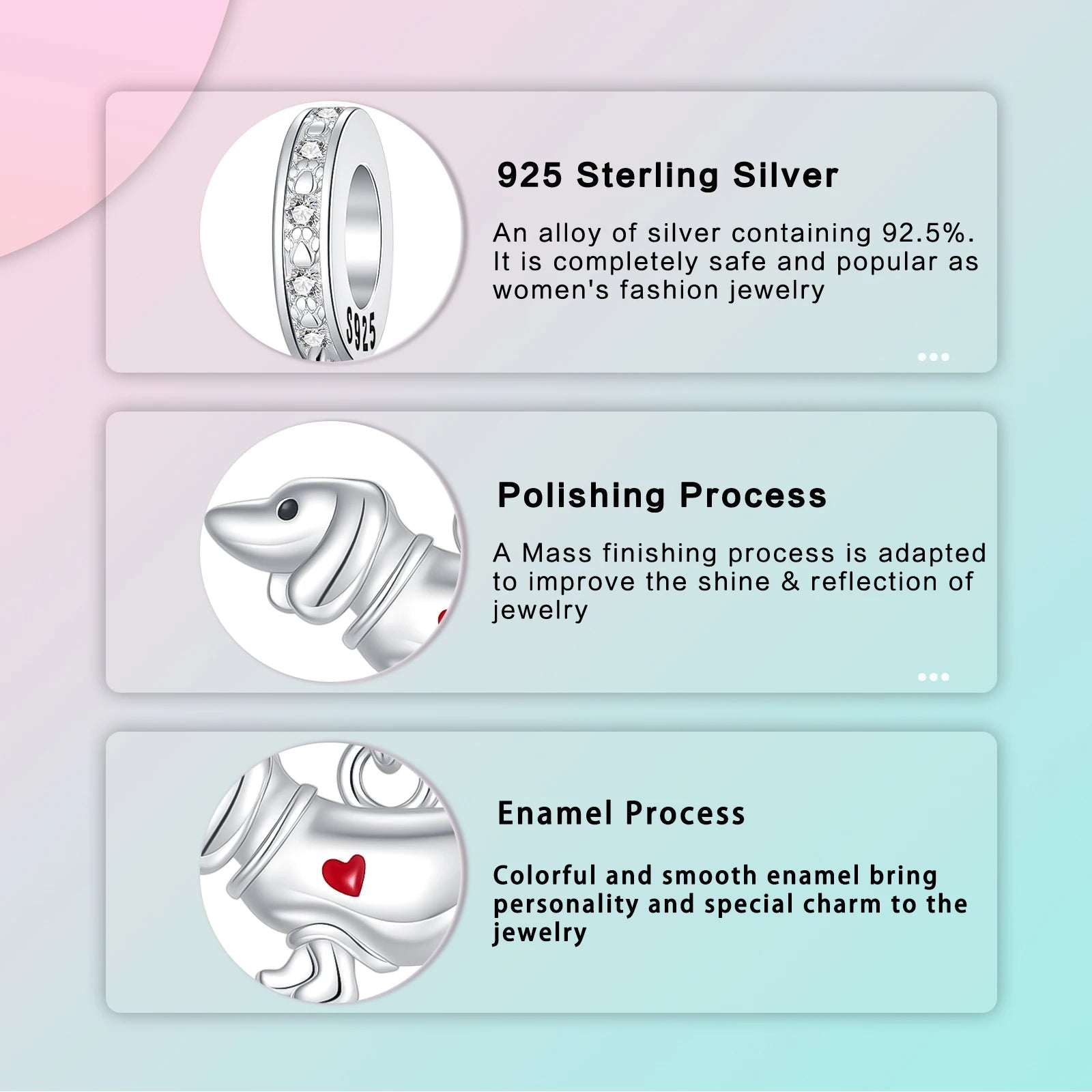 Silver Dachshund Charm – Gentle Spirit Puppy Jewelry for Women