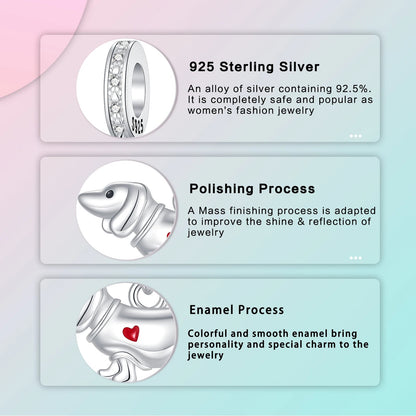 Silver Dachshund Charm – Gentle Spirit Puppy Jewelry for Women