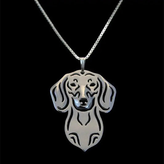 Silver Dachshund Charm Necklace – Delicate Bond Dog Jewelry for Women