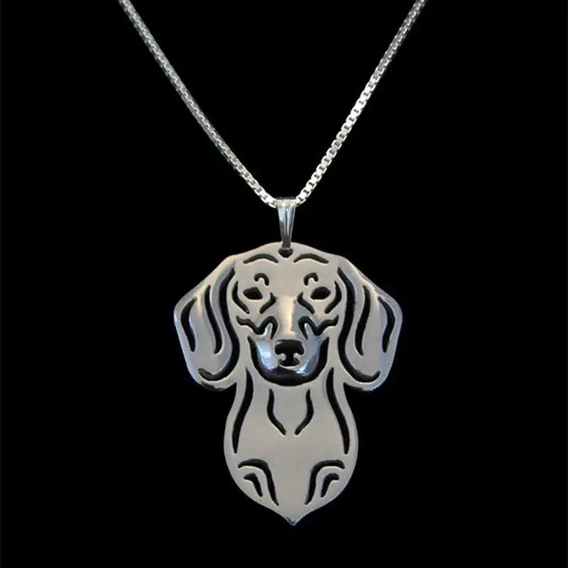 Silver Dachshund Charm Necklace – Delicate Bond Dog Jewelry for Women