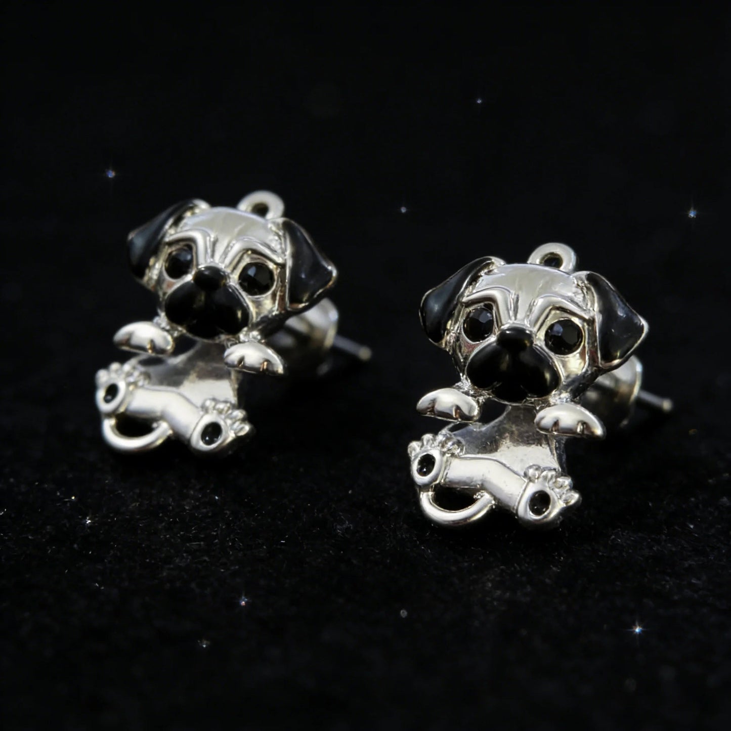 Silver Pug Earrings – Timeless Dog Lover Jewelry Charm for Women