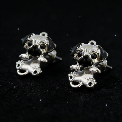 Silver Pug Earrings – Timeless Dog Lover Jewelry Charm for Women