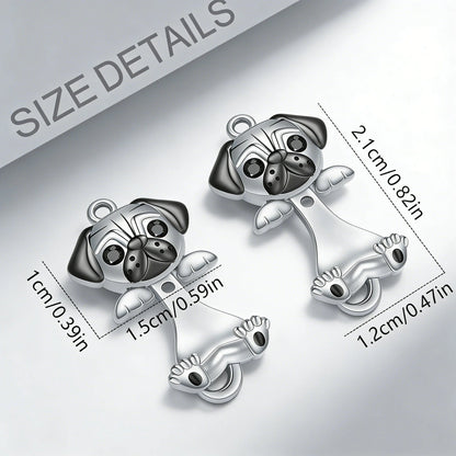 Silver Pug Earrings – Timeless Dog Lover Jewelry Charm for Women