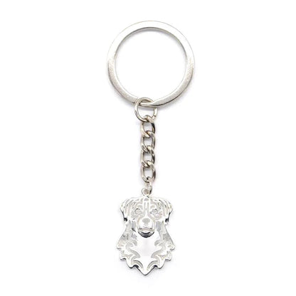 Stylish Silver Australian Shepherd Keychain – Adorable Dog Lover Gift