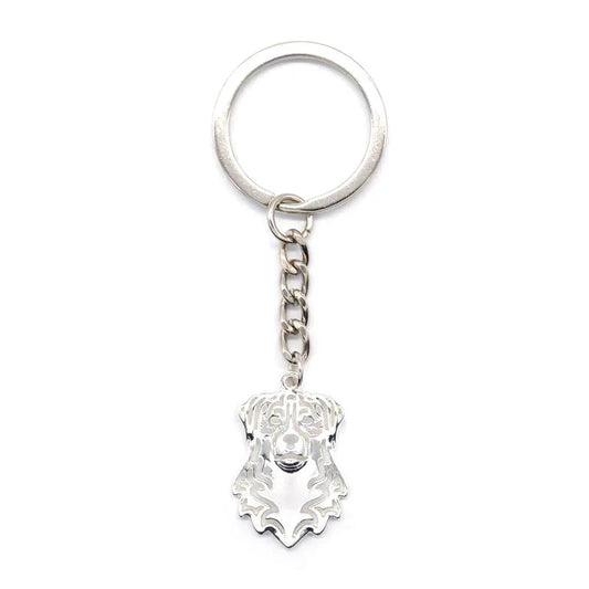 Stylish Silver Australian Shepherd Keychain – Adorable Dog Lover Gift