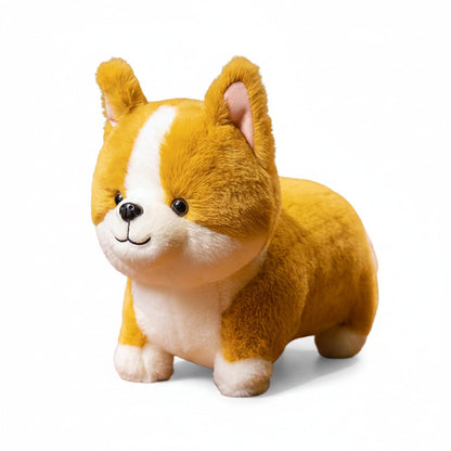 Tan & White Golden Biscuit Patch Corgi Puppy Plush – Cuddle Buddy