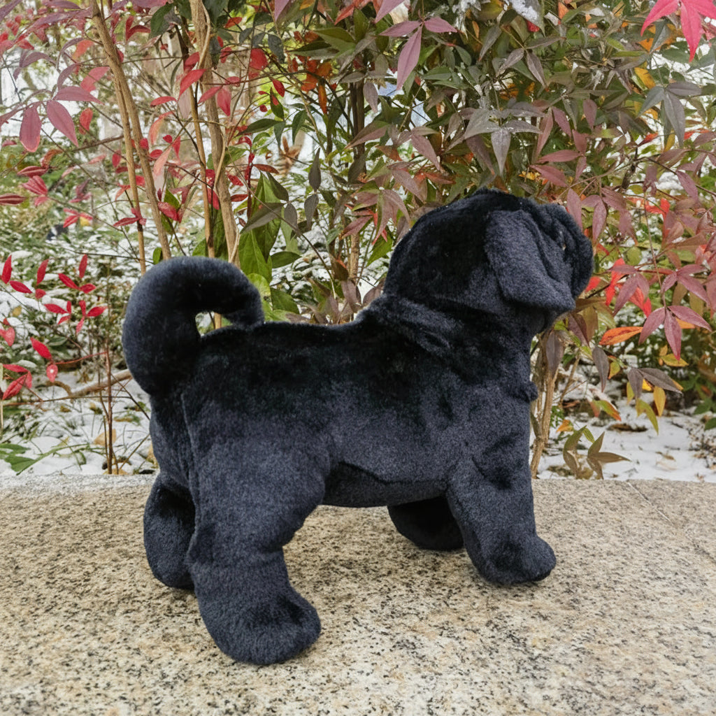 Tiny Paws Black Pug Stuffed Animal – Cute Collectible Puppy Plush
