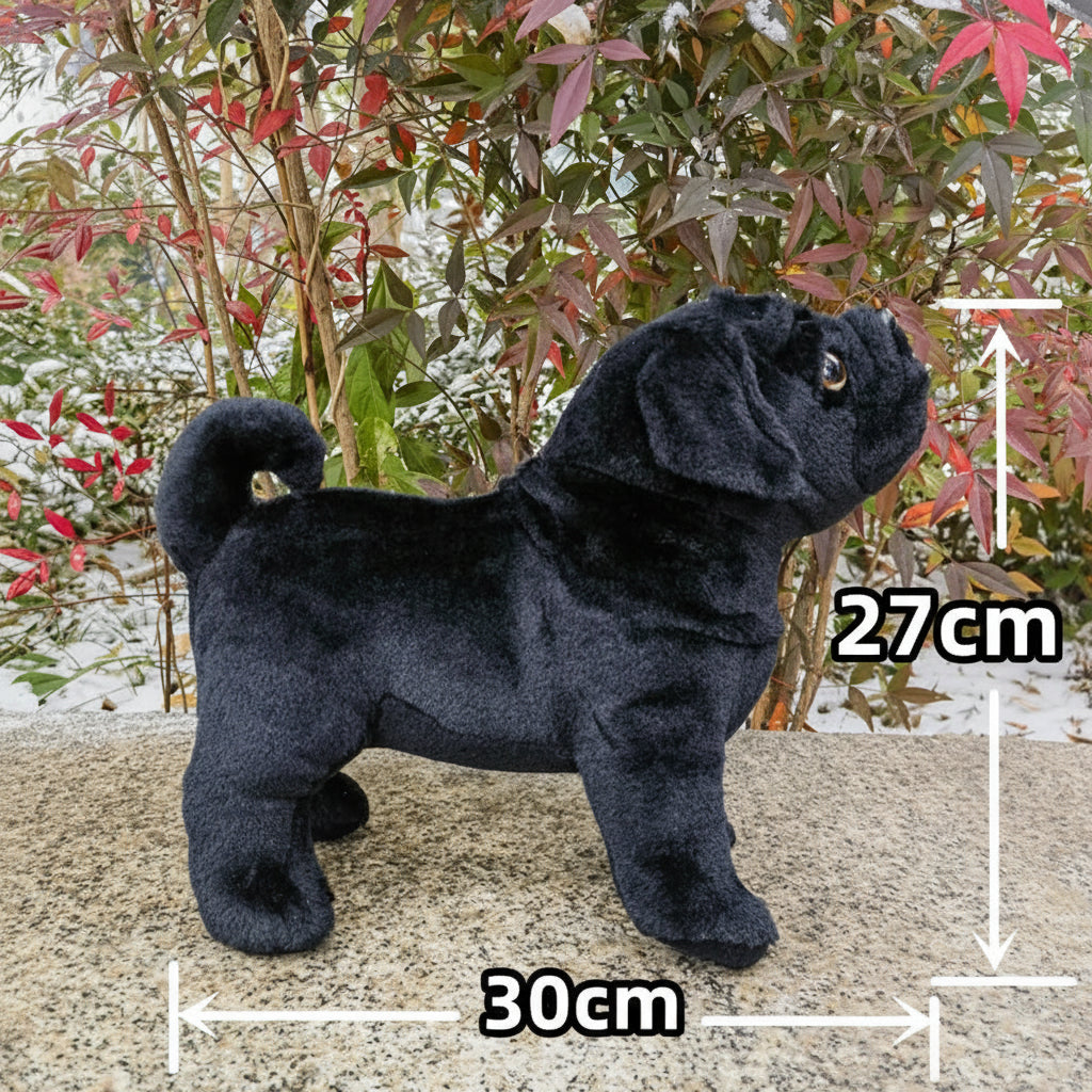 Tiny Paws Black Pug Stuffed Animal – Cute Collectible Puppy Plush