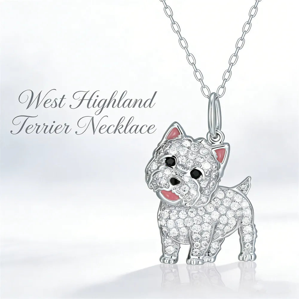 West Highland Necklace – Shiny Symbol of Joy Dog Jewelry for Women