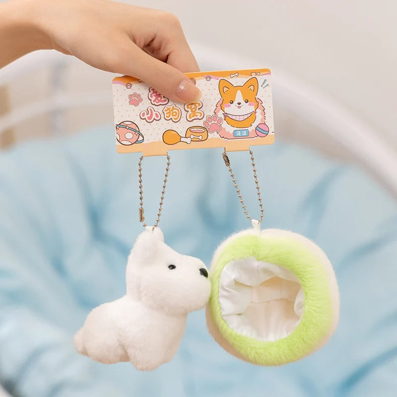 Westie Dog Bag Charm – White Highland Terrier Plush Keychain Gift