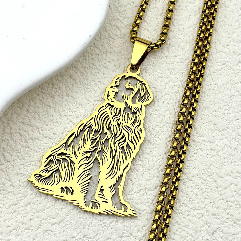 Whimsical Golden Retriever Necklace – Cute Dog Jewelry for Girls