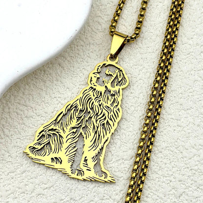 Whimsical Golden Retriever Necklace – Cute Dog Jewelry for Girls
