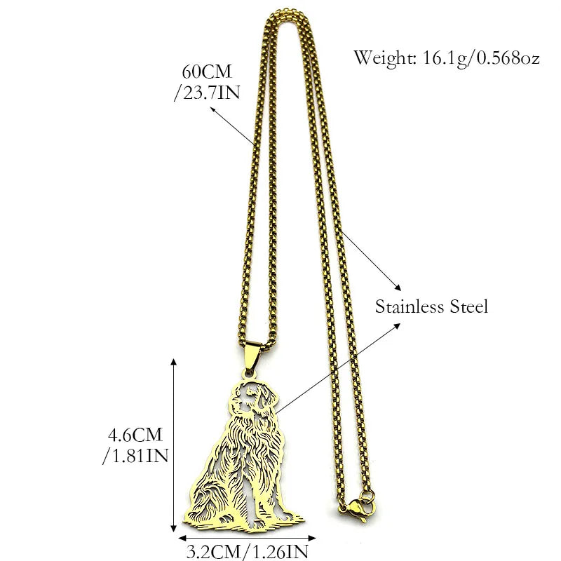 Whimsical Golden Retriever Necklace – Cute Dog Jewelry for Girls
