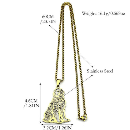 Whimsical Golden Retriever Necklace – Cute Dog Jewelry for Girls
