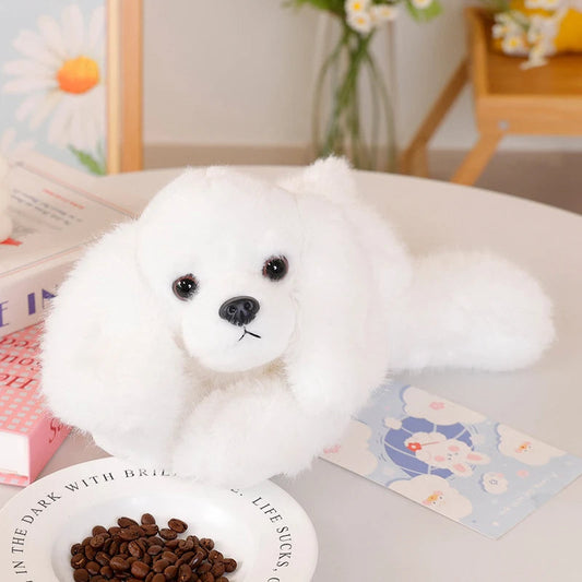 Whimsical White Poodle Plush Toy – Cute Curly Dog Gift