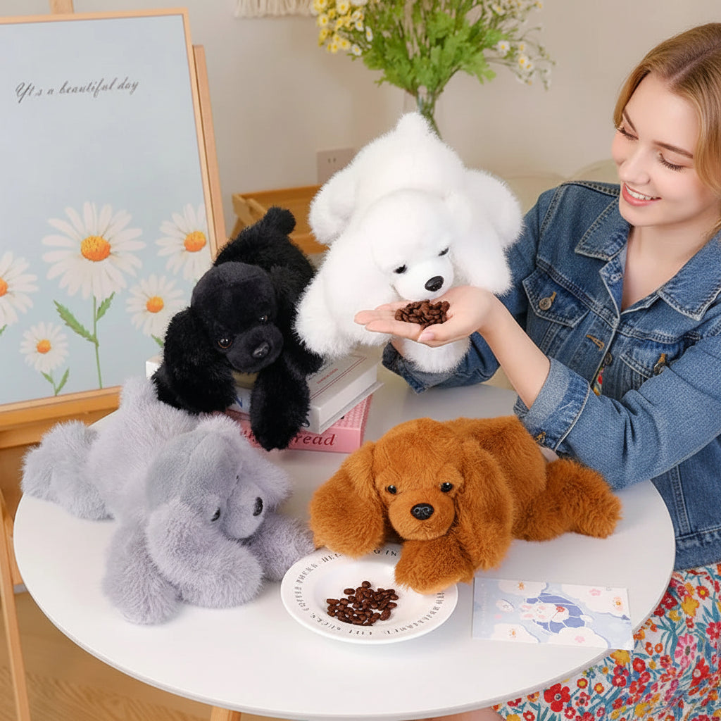 Whimsical White Poodle Plush Toy – Cute Curly Dog Gift