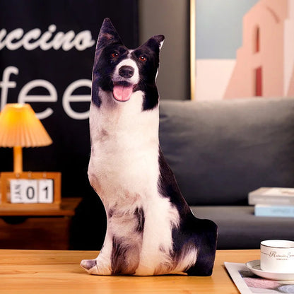 White and Black Border Collie Plush – Puppy Snuggle Companion